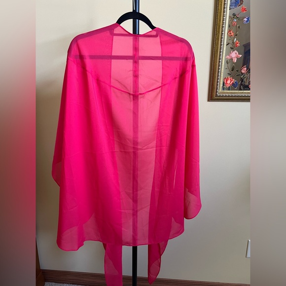 Wolford Swim Cover Up Sheer Red One Size - Picture 5 of 12